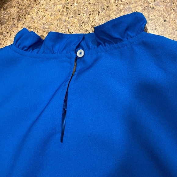 J.Crew Sleeveless Top Blouse XS Lined With FLAWS Blue - Picture 8 of 17